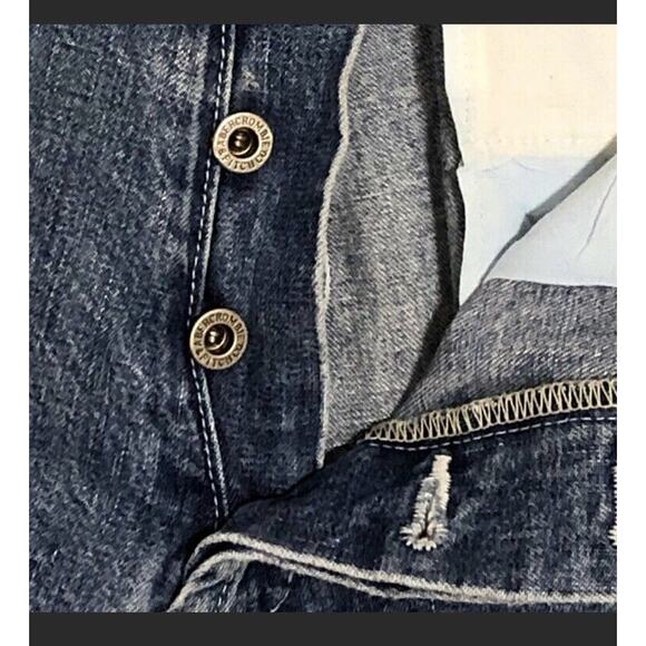 Vintage Abercrombie and Fitch Straight Leg Jeans Size 30 100% Cotton Button Fly - Picture 3 of 6
